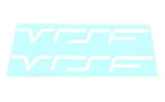 VRSF Logo Window Decals - White-0