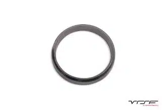 a silver ring on a white background