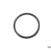 a circular metal ring on a white background