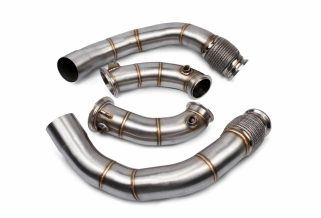 a group of metal pipes